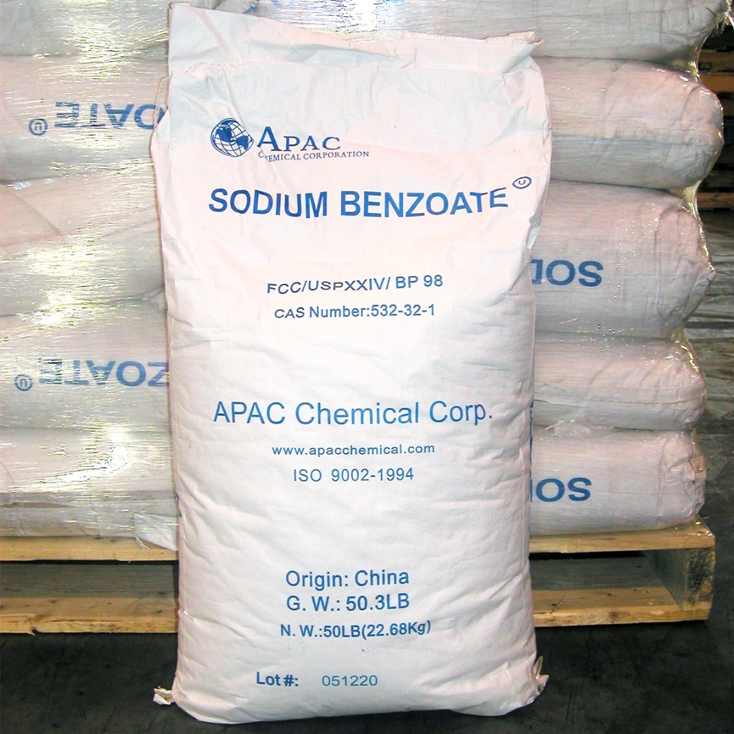 How is packing of benzoic acid?